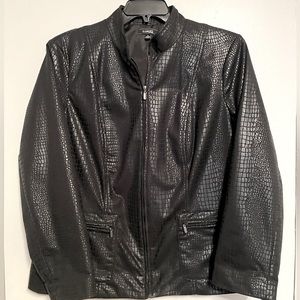 Elementz Faux Leather Jacket with Zip Front Pockets